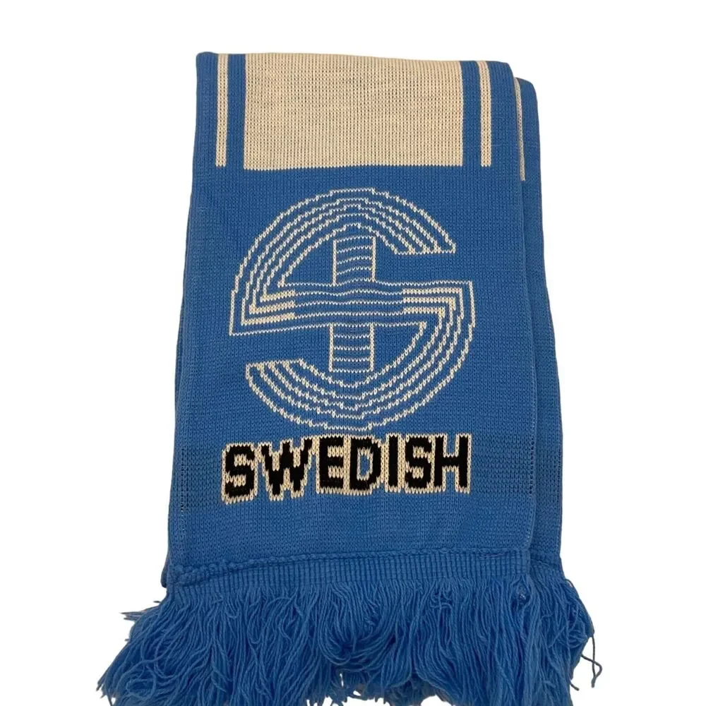 #6181 Redmond Swedish Blue knit Scarf NOS